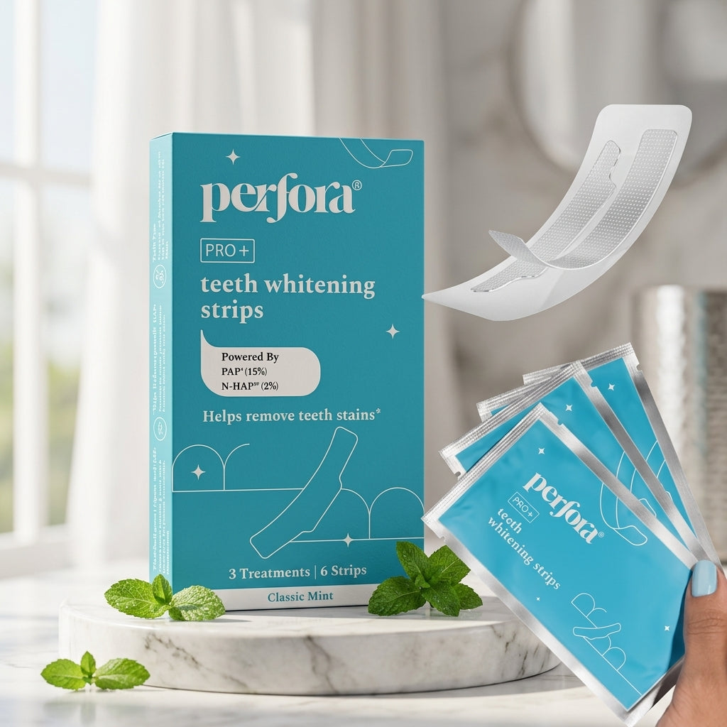 Perfora Teeth Whitening Strips | 3 Treatments (6 Strips) | Classic Mint